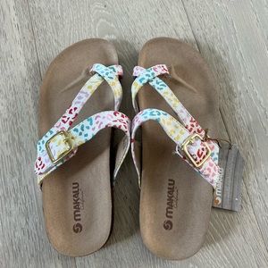 Rainbow Leopard Print Sandals
